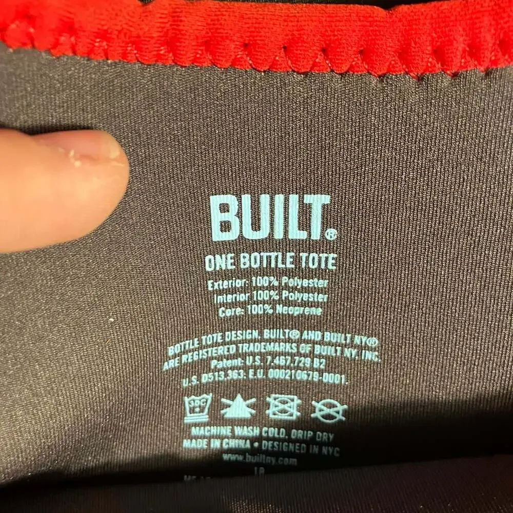 Built One Bottle Tote Neoprene Red